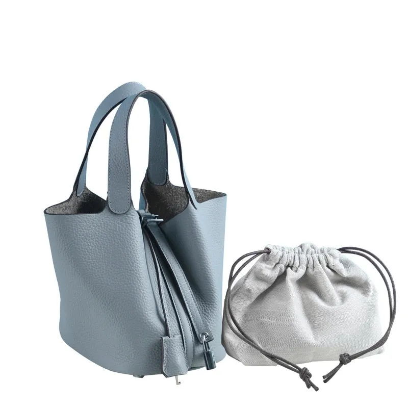 100% Genuine Leather Women Handbags Women Bags Designer Tote Bag Classical Soft Leather Bucket