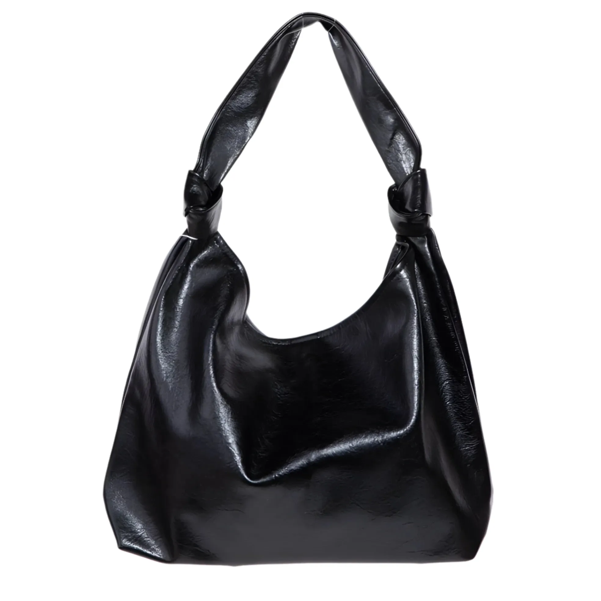 2 in 1 Weathered Faux Leather Tote Bag