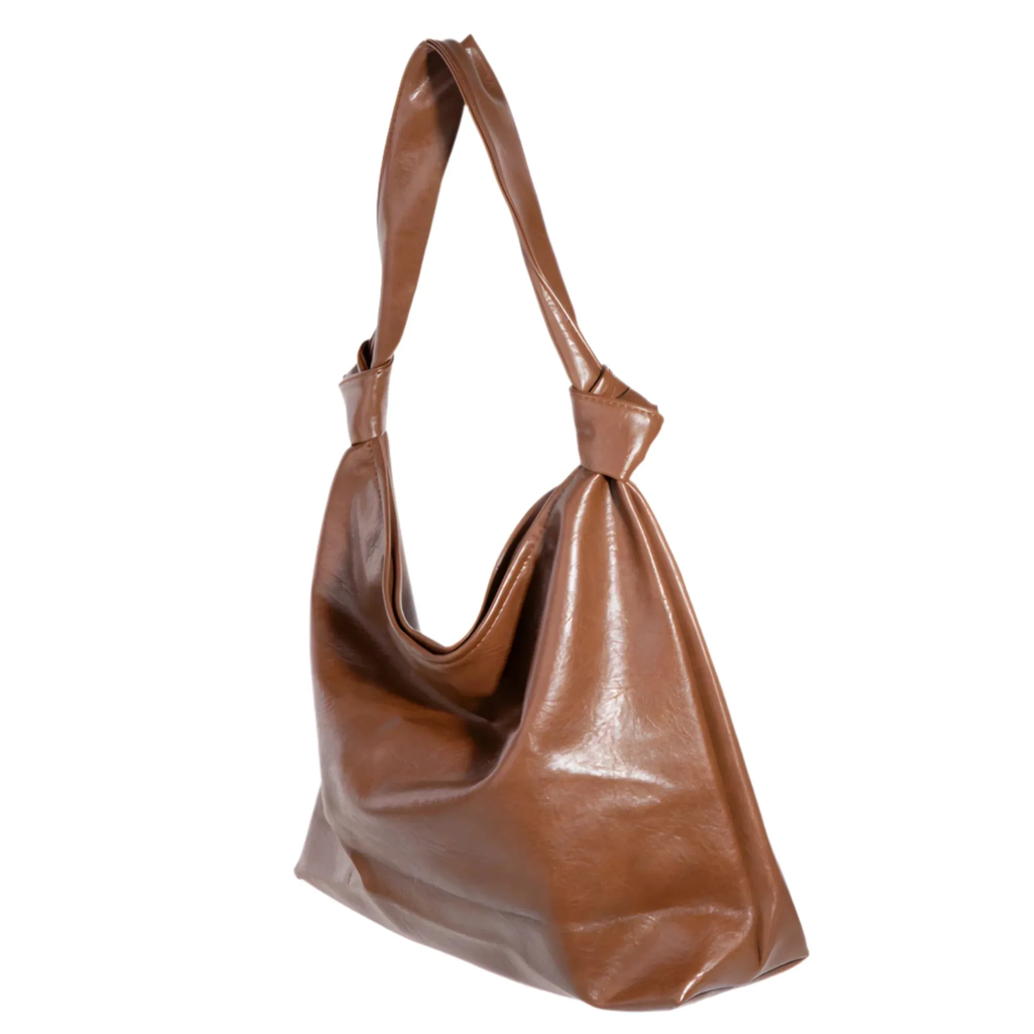 2 in 1 Weathered Faux Leather Tote Bag