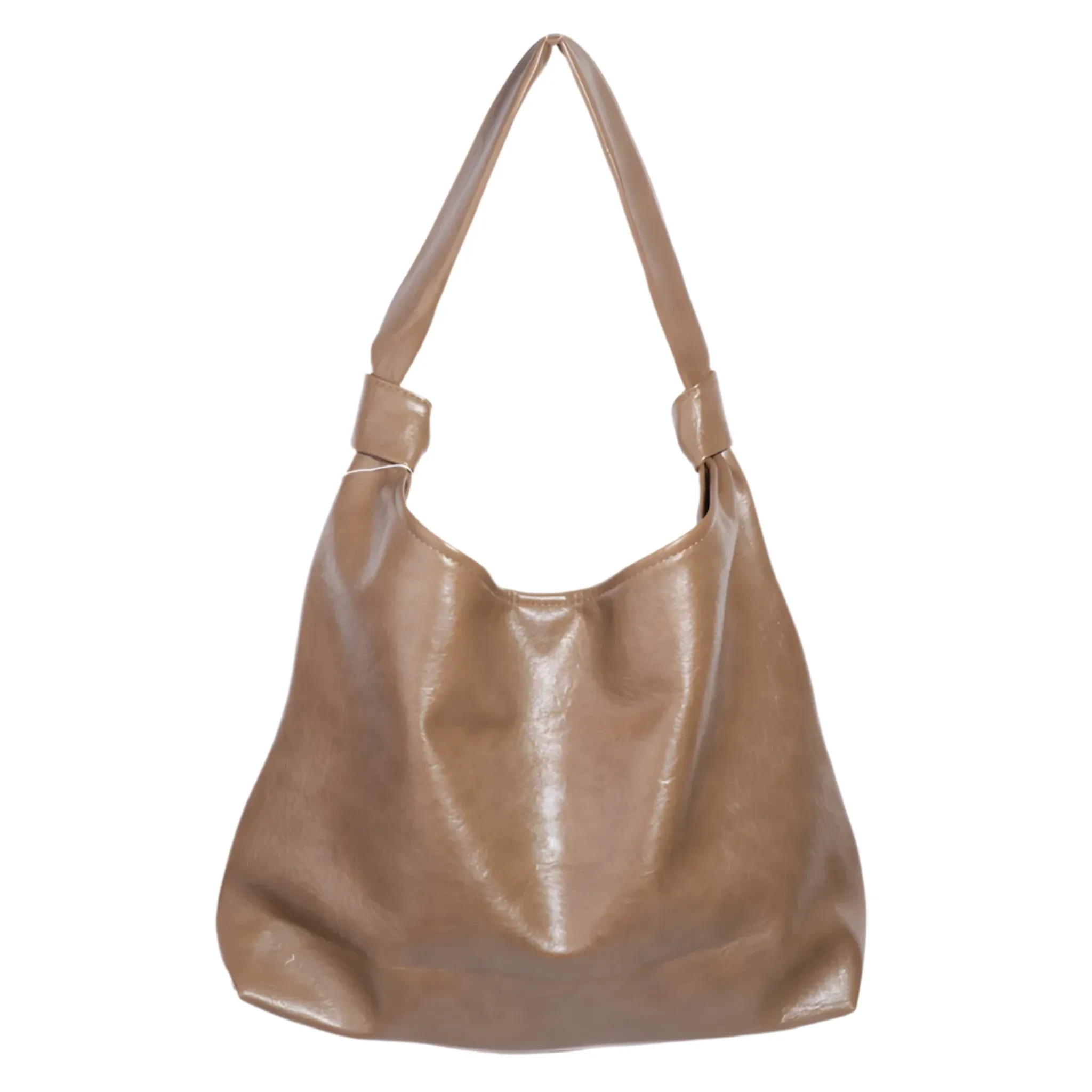 2 in 1 Weathered Faux Leather Tote Bag