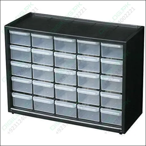 25 Section Cabinet Plastic Drawer Organizer Box Components Jewelry Box