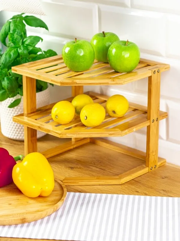 3 Tiers Bamboo Kitchen Rack Storage