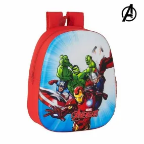 3D Child bag The Avengers Red