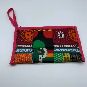 African Print Clutch /W Handle- Zoba Zoba Pink Variation