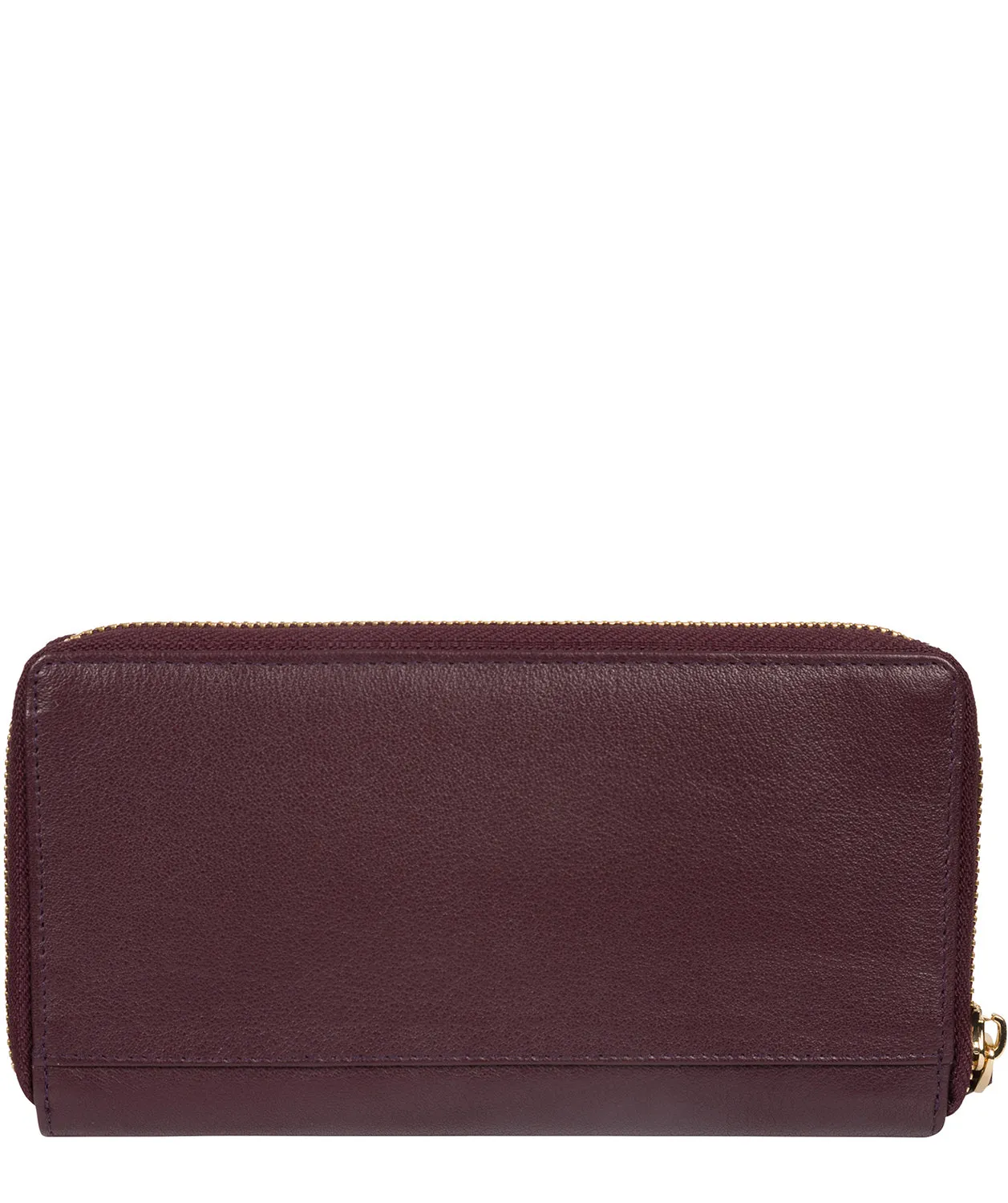 'Aisling' Plum Leather RFID Purse