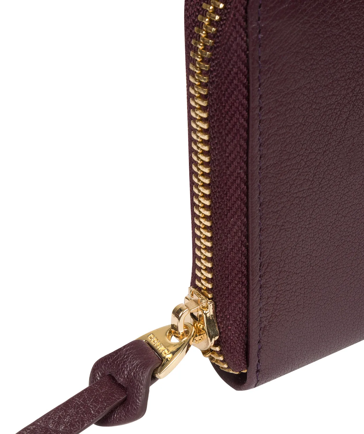 'Aisling' Plum Leather RFID Purse