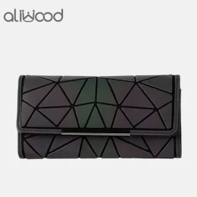 Aliwood 2018 Hot Brand Bao Wallet Women Clutch Ladies Cards bag Fashion Geometric Female bags Noctilucent luminous Long Purse