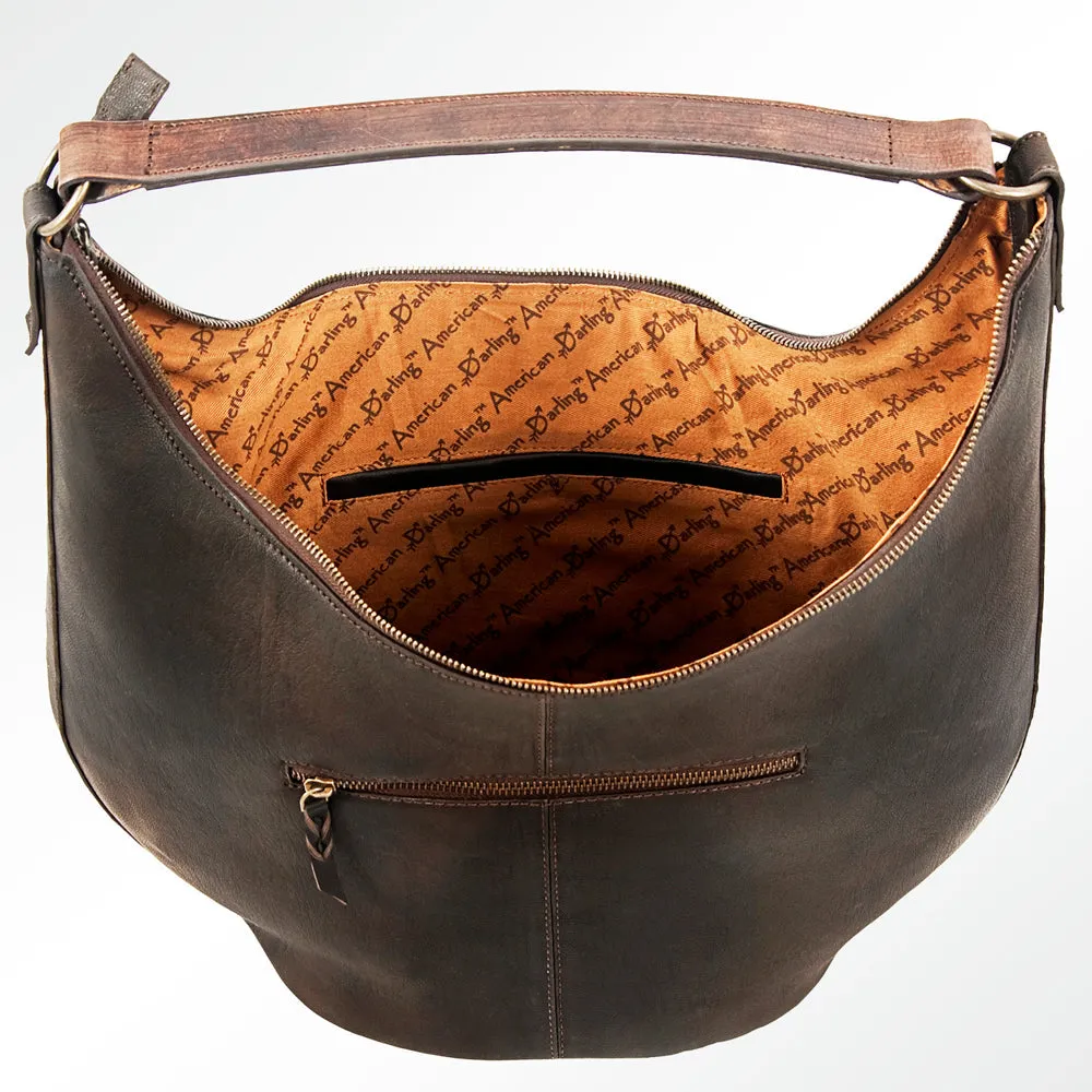 American Darling  Hair on Hide Tooled Leather Shoulder Bag