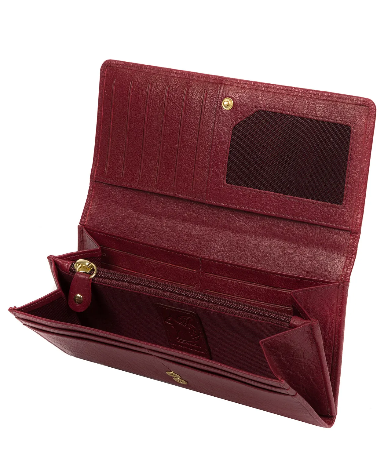 'Arabella' Deep Red Leather RFID Purse