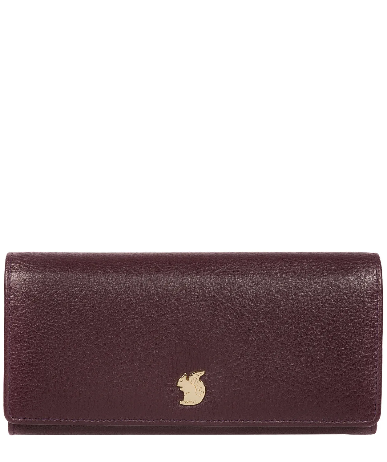 'Arabella' Plum Leather RFID Purse