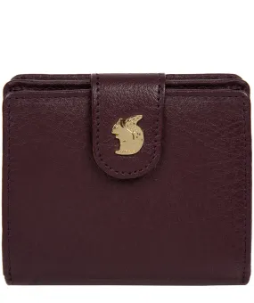 'Azaria' Plum Leather RFID Purse