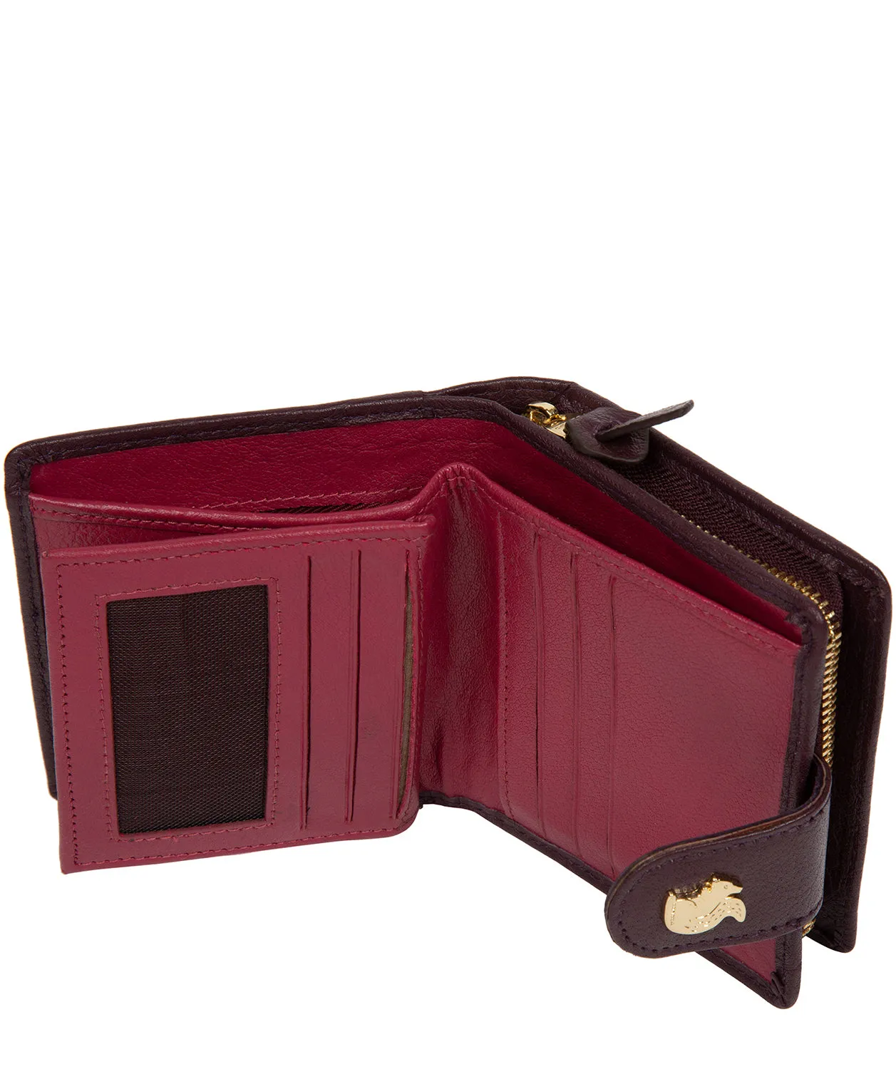 'Azaria' Plum Leather RFID Purse