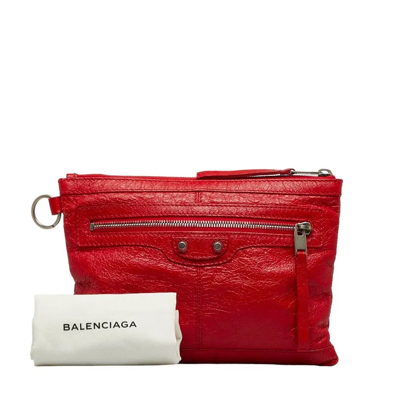 Balenciaga Leather Classic Clip M Clutch Bag 273021