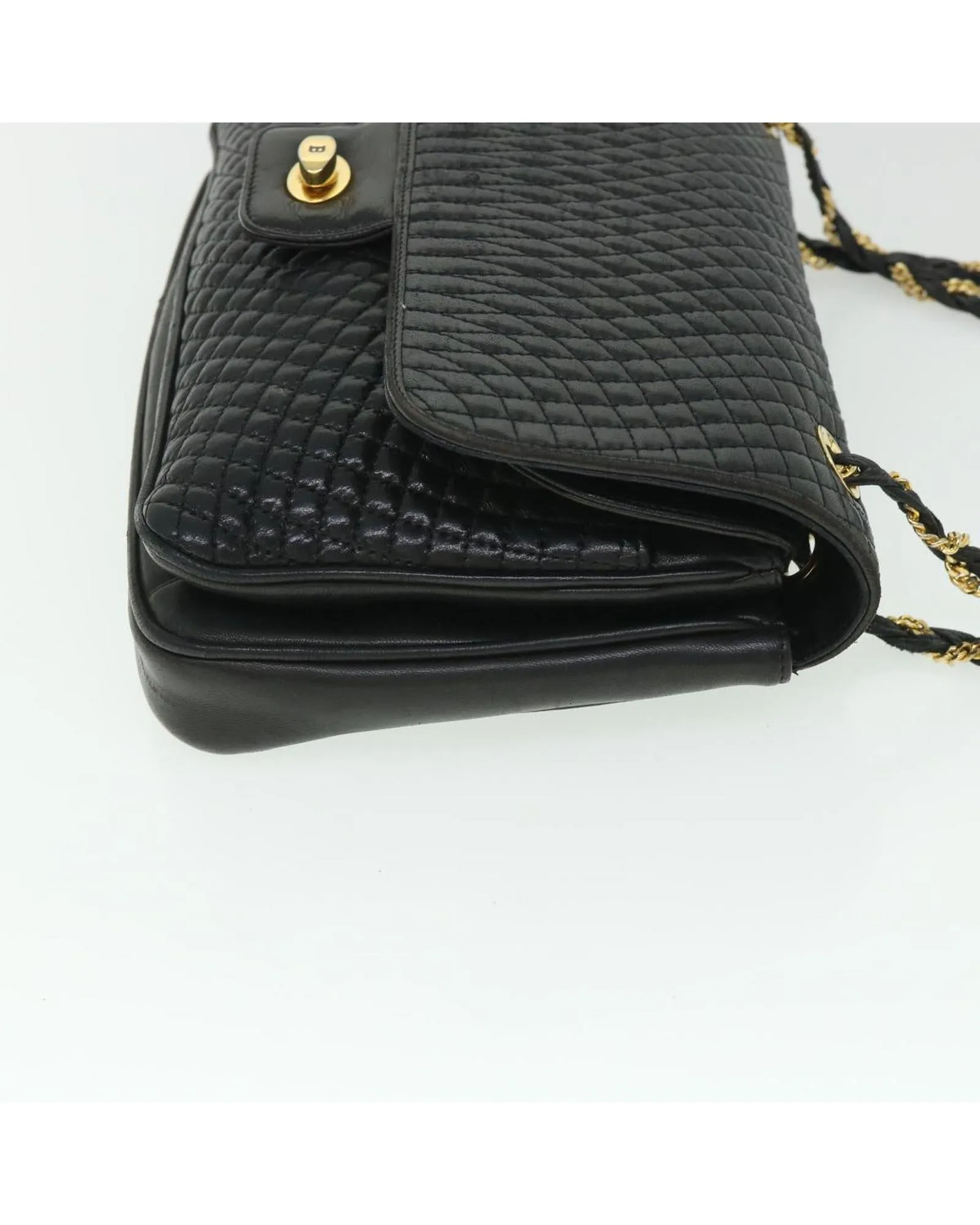 Bally Quilted Shoulder Bag Black