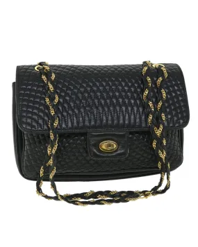 Bally Quilted Shoulder Bag Black