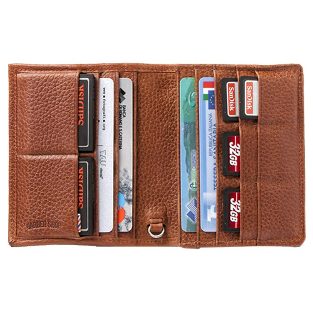 Barber Shop "Pixie" Leather Memory & Credit Card Organiser (Brown)