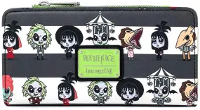 Beetlejuice Chibi Allover Print Zip-Around Wallet