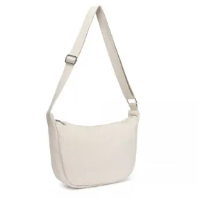 Beige Water-resistant Nylon Crossbody Bag with Comfortable Cotton Strap - Perfect for Everyday Use