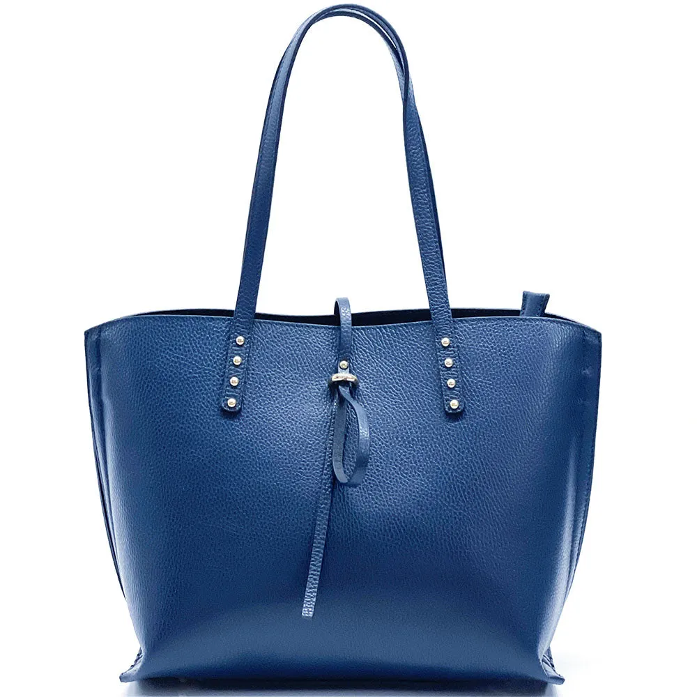 Belinda leather shopping bag