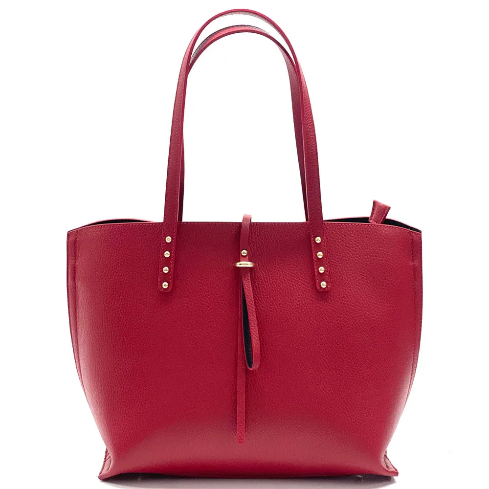 Belinda leather shopping bag