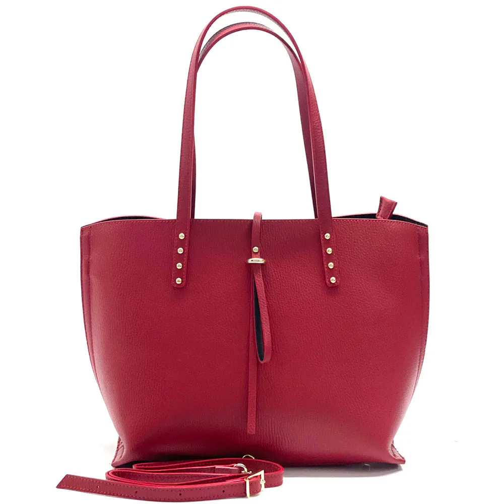 Belinda leather shopping bag