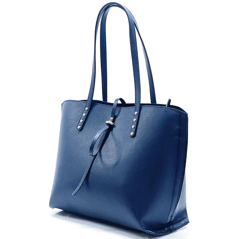 Belinda leather shopping bag