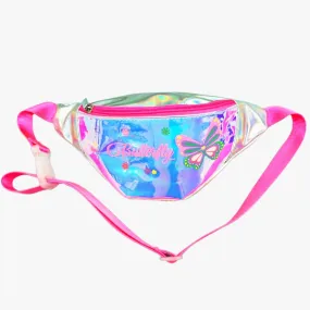 benpaolv Pink Strap Butterfly Kidcore Waist Bag