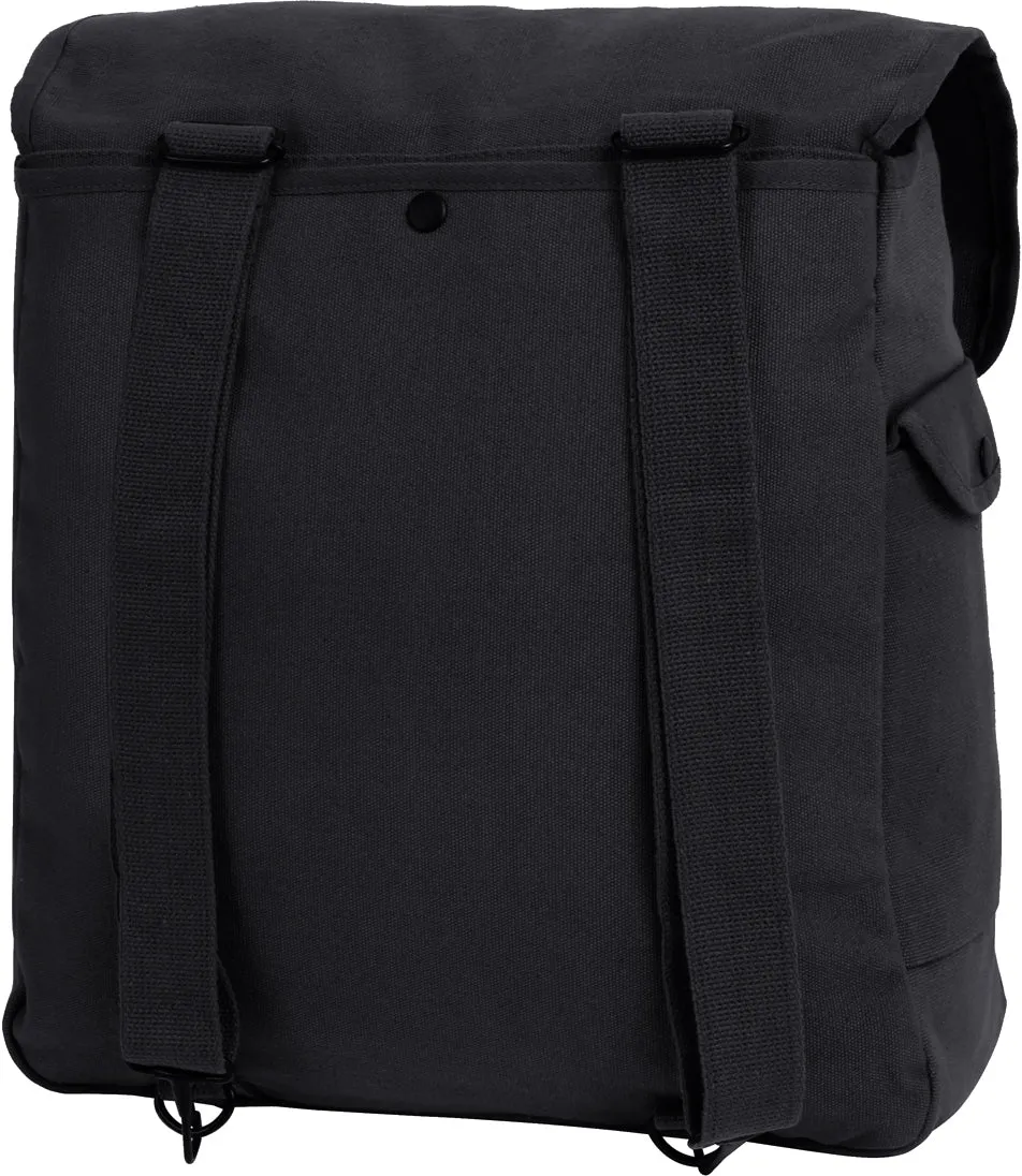 Black Canvas Jumbo Musette Bag