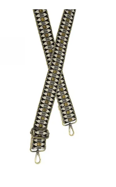 Black Studded Purse Strap