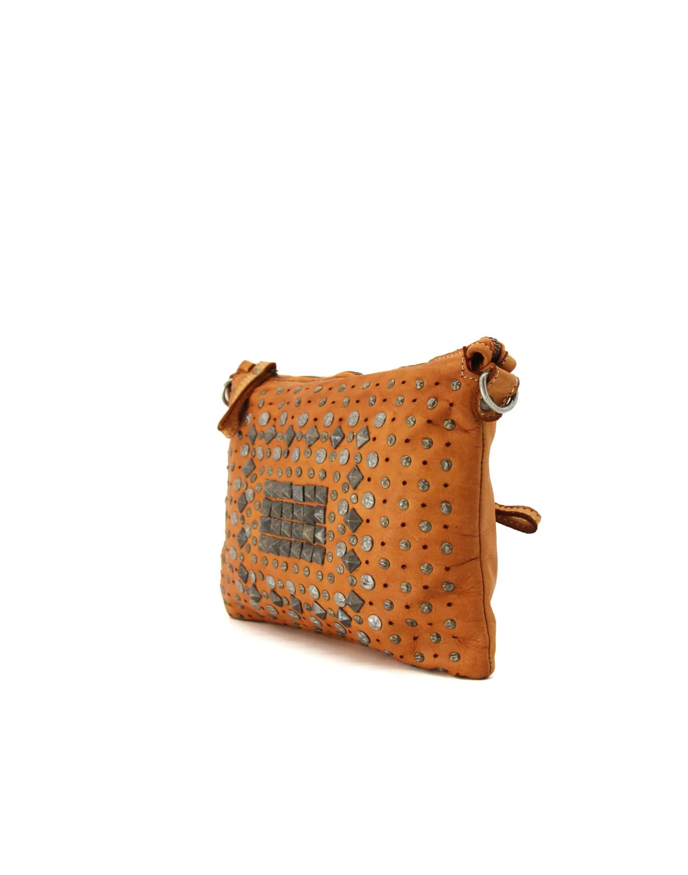 Boho chic studded leather vintage crossbody bag wholesale