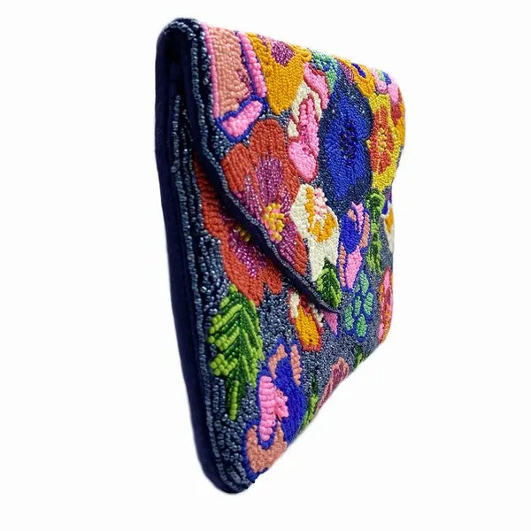 Botanical Garden Handmade Beaded Clutch