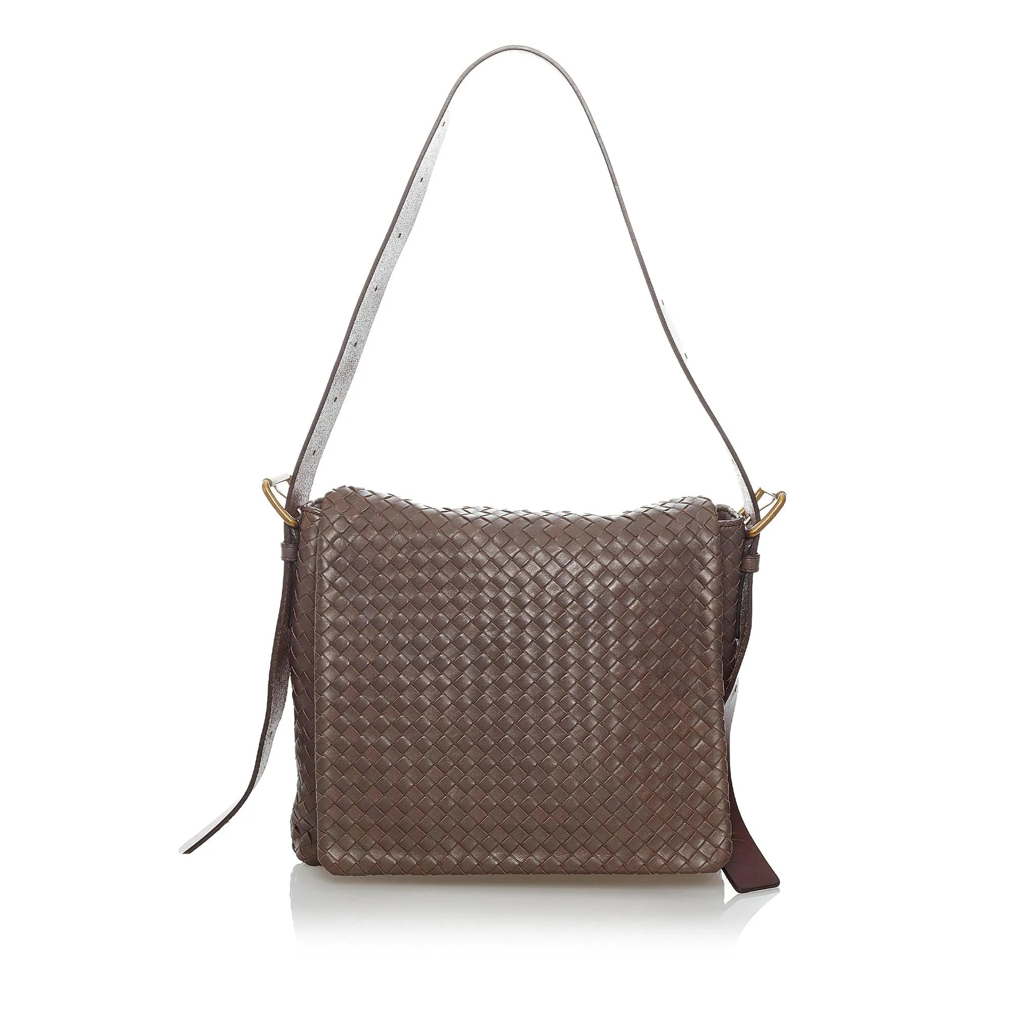 Bottega Veneta Intrecciato Leather Crossbody Bag (SHG-30568)