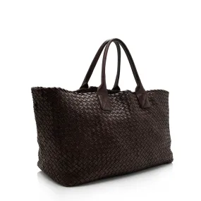 Bottega Veneta Intrecciato Nappa Cabat Tote (SHF-15605)