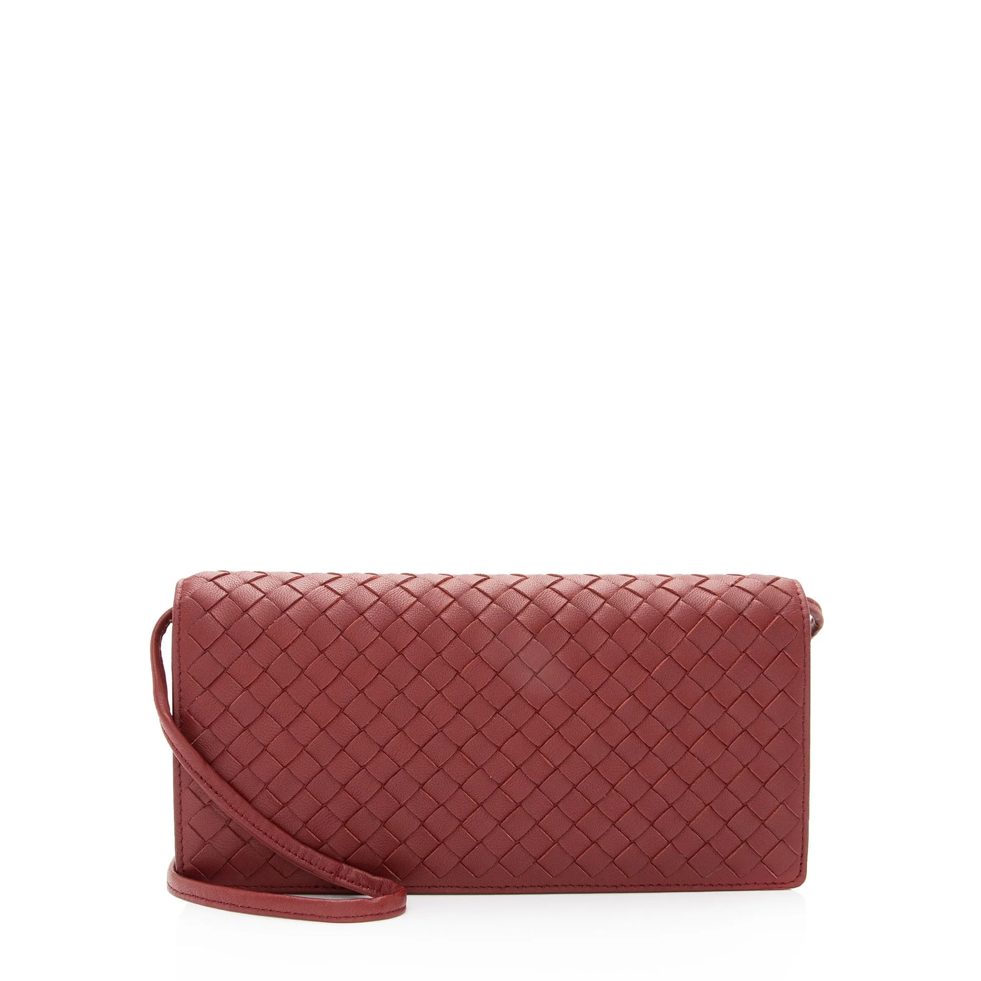 Bottega Veneta Intrecciato Nappa Flap Clutch (SHF-tEWJJp)