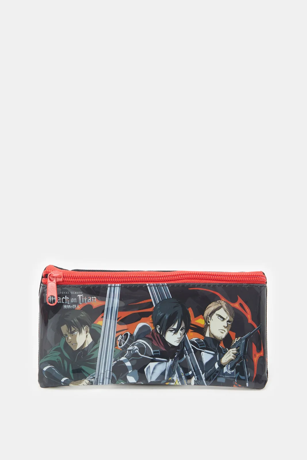 Boys Black And Red Attack On Titan Print Trolley Set (5 Piece)