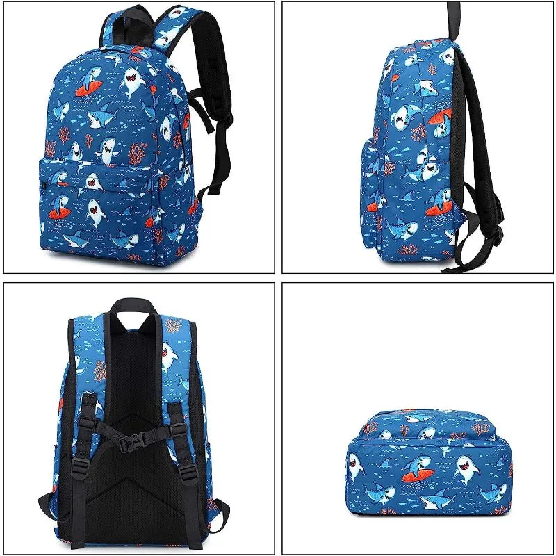 Boys Girls Preschool Backpack with Lunch Box Toddler Kindergarten School Bookbag Set for Age 3-9