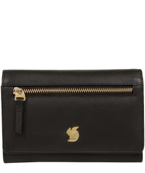 'Carey' Black Leather Purse