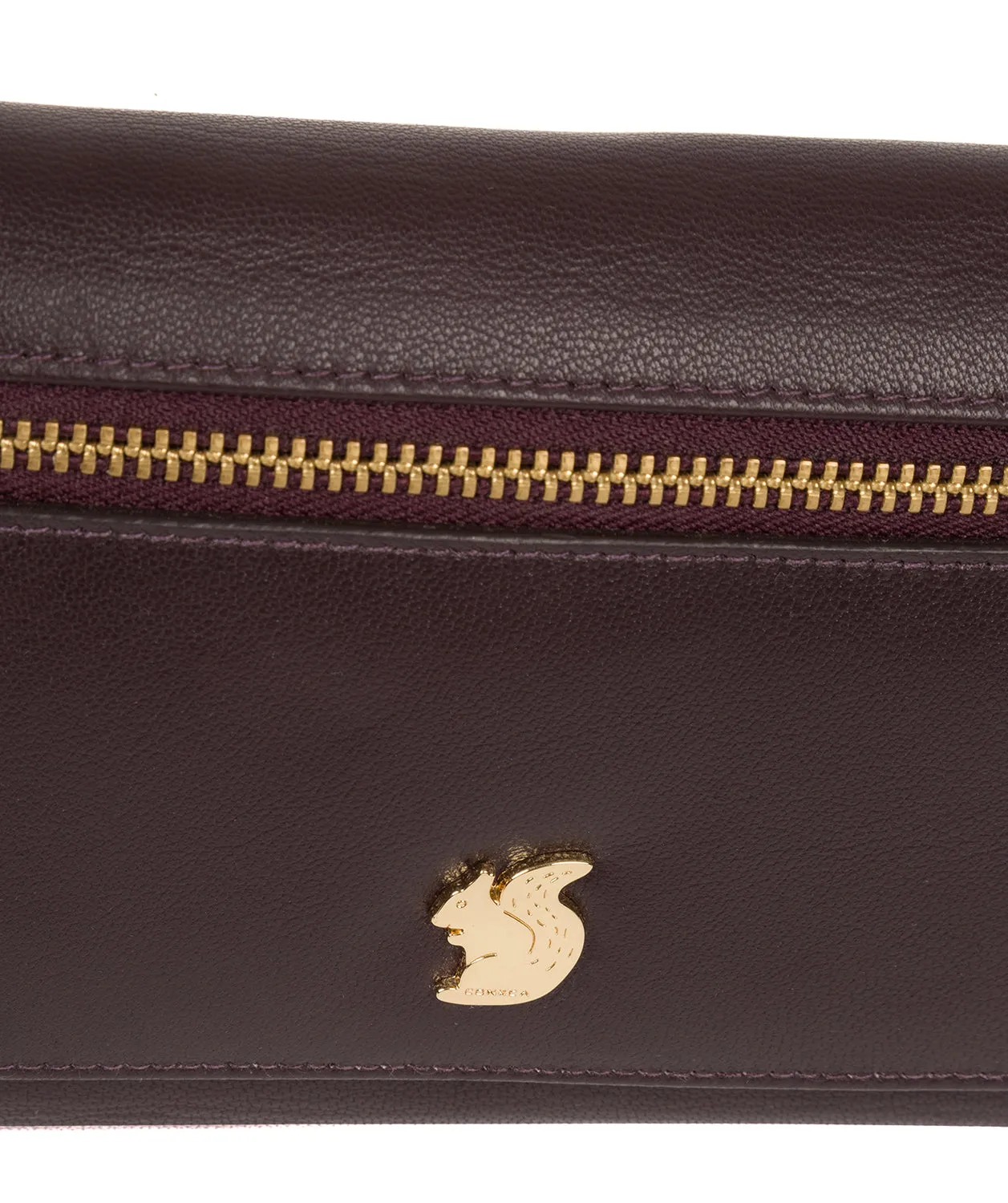 'Carey' Plum Leather Purse