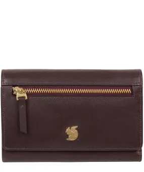 'Carey' Plum Leather Purse