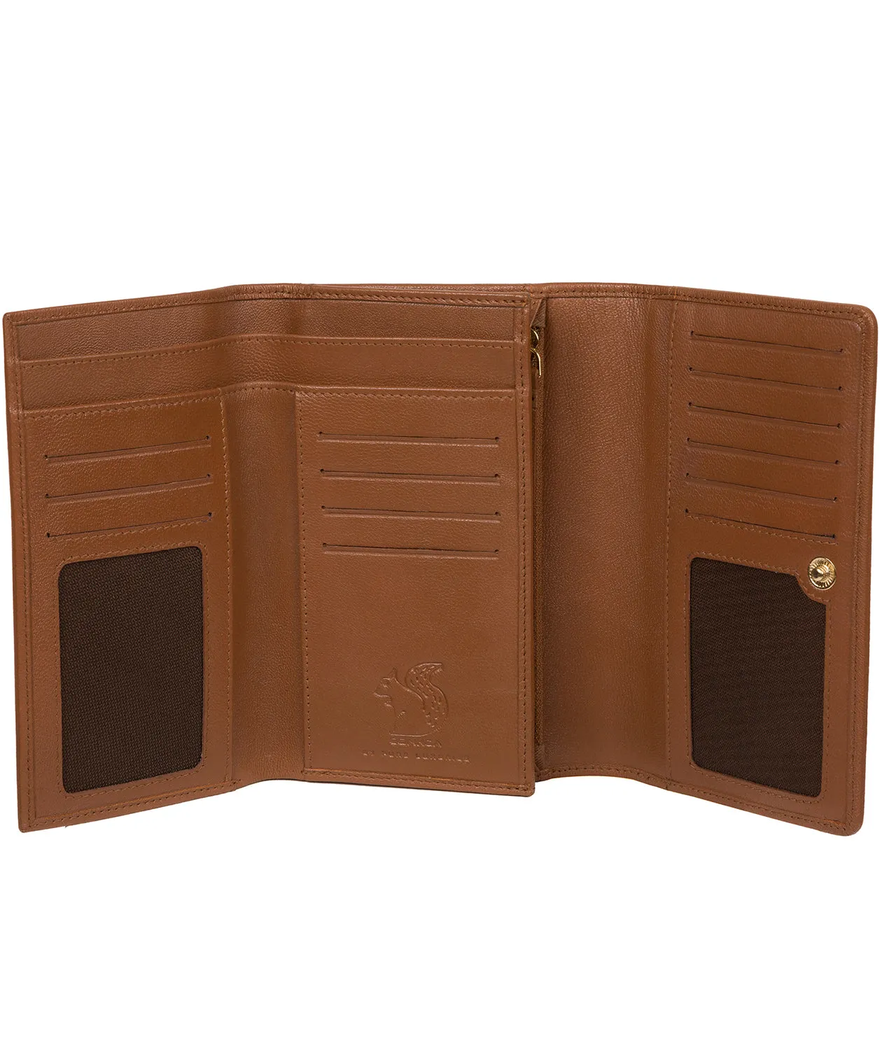 'Carey' Tan Leather Purse