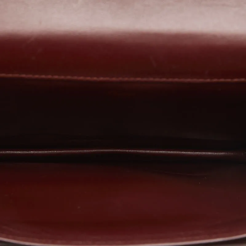 Cartier Must Line Leather Clutch Bag Wine Red