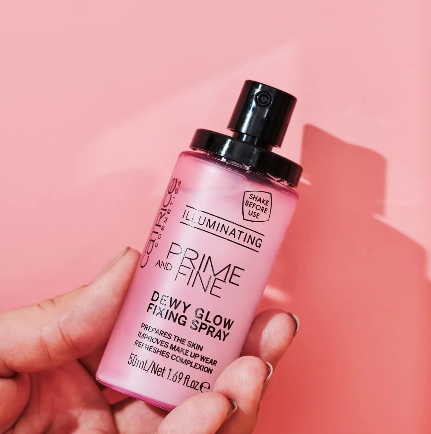 Catrice | Prime & Fine Dewy Glow Illuminating Spray | Quick-Drying Fixing Mist | Paraben-Free & Vegan | Cruelty-Free 1.69 Oz