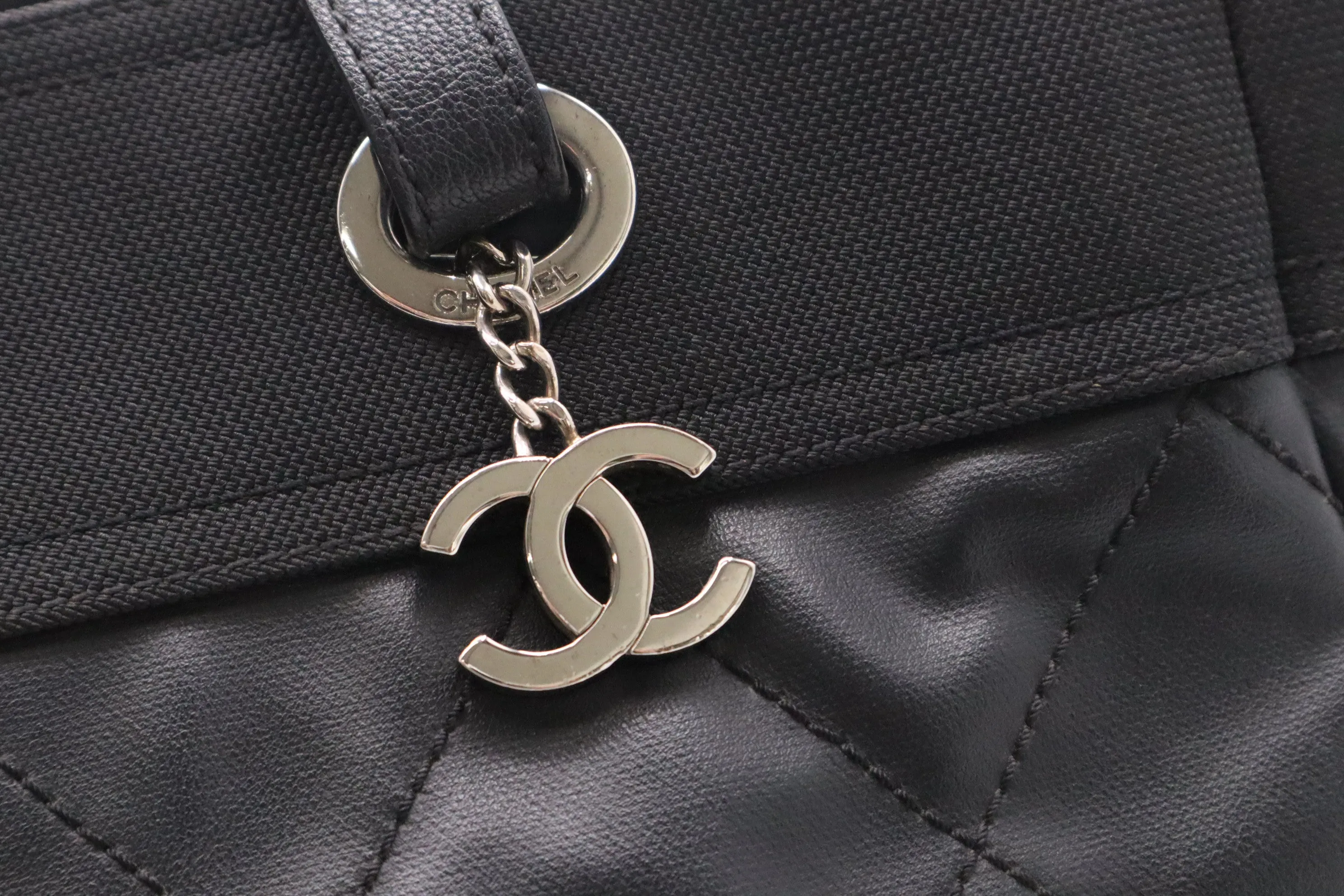 Chanel Paris Biarritz Tote Bag in Black Mattelassé Leather