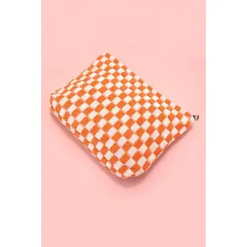 Checker Makeup Bag