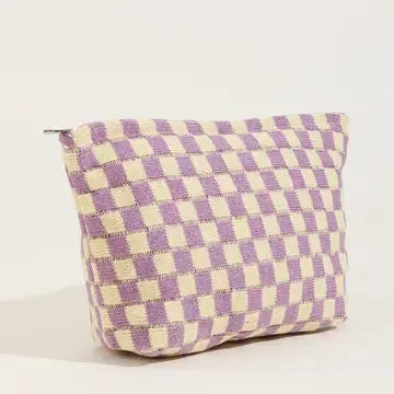 Checker Makeup Bag