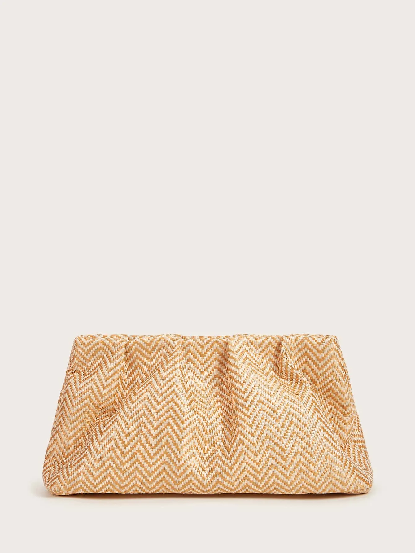 Chevron Ruched Design Clutch Bag