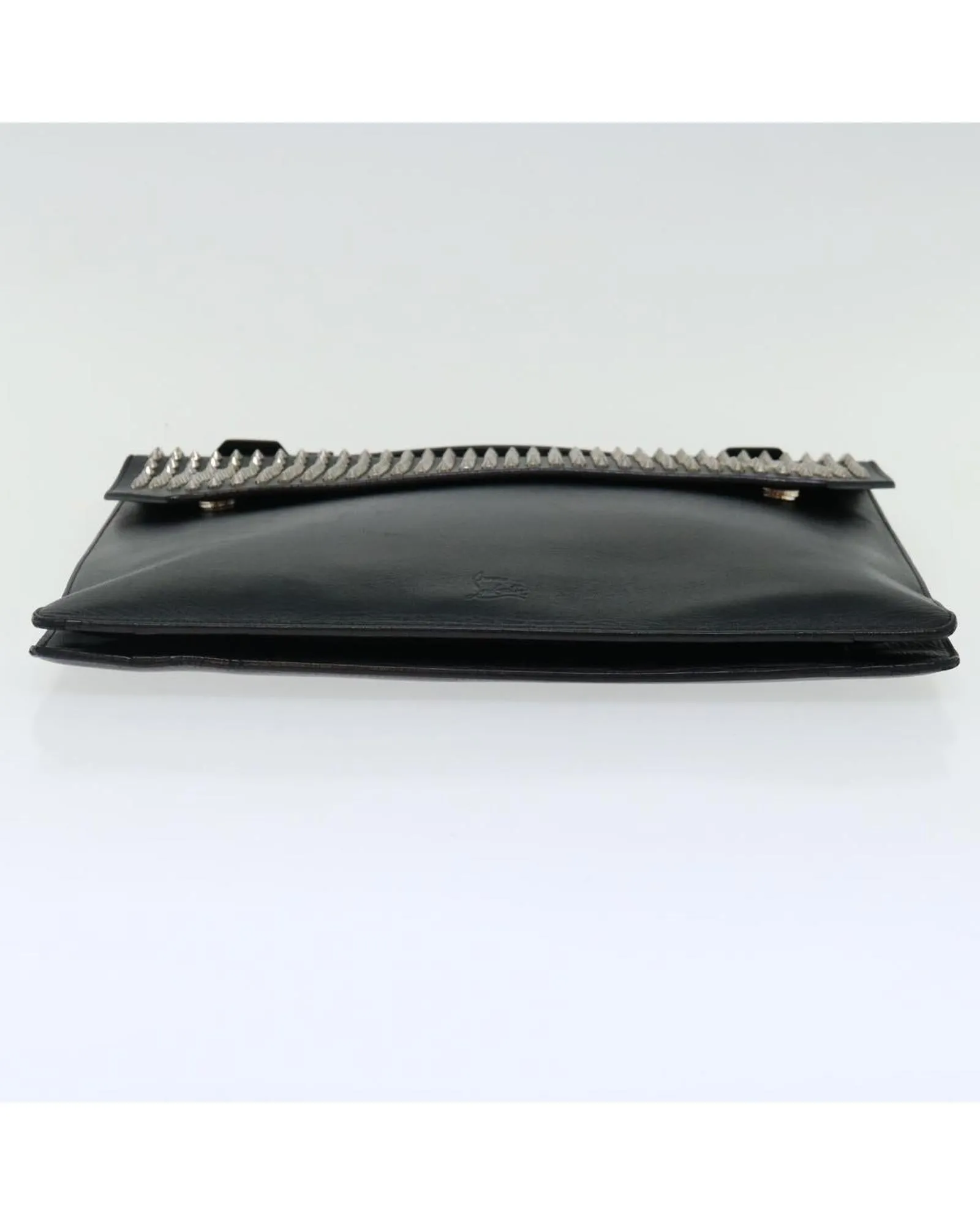 Christian Louboutin Loubiposh Studded Leather Laptop Bag Black