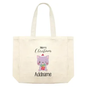 Christmas Cute Animal Series Cat Merry Christmas Shopping Bag