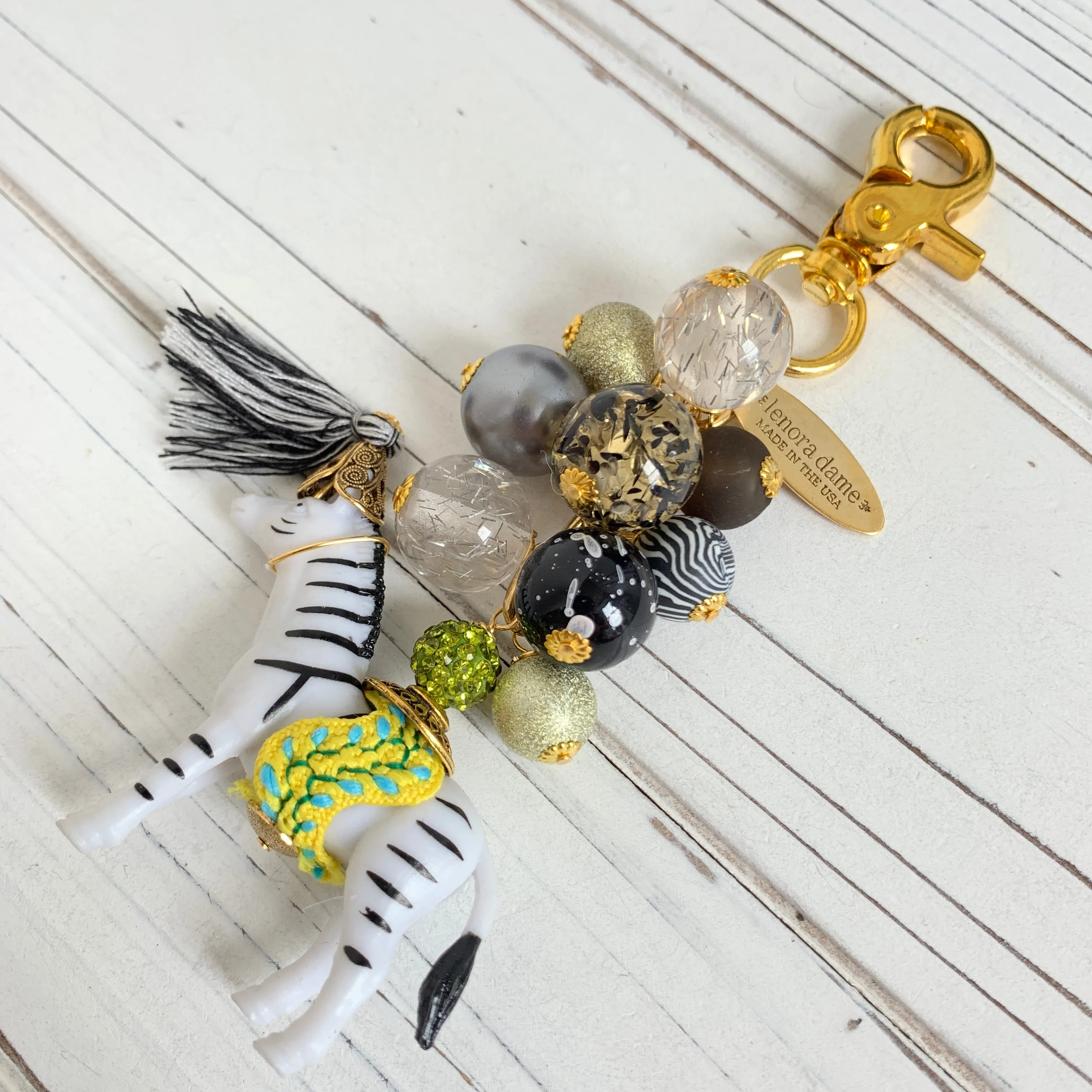 Circus Zebra Bag Charm