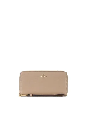 Coach Long Zip Around Wallet In Taupe C4451